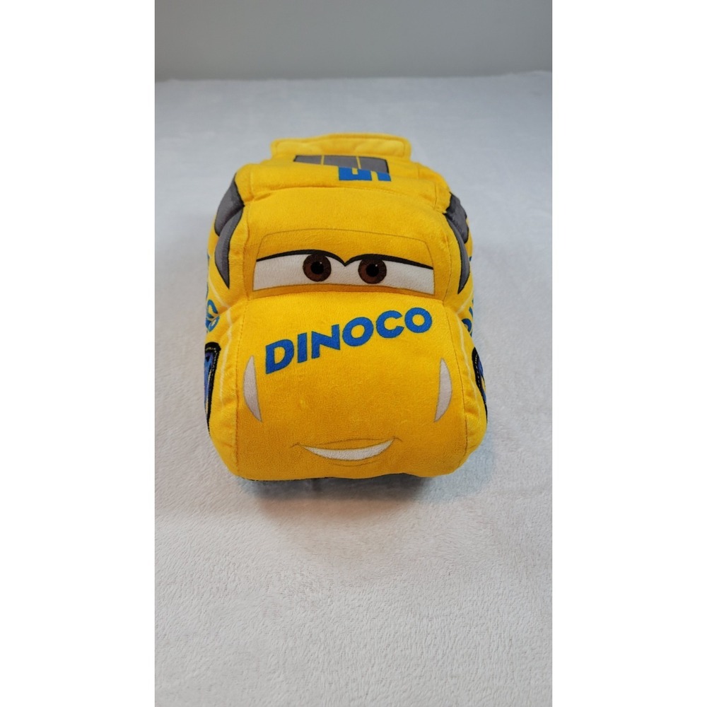 Disney 14" Flip a Zoo Cars 3 Lightning McQueen & Dinoco Ramirez Plush Pillow